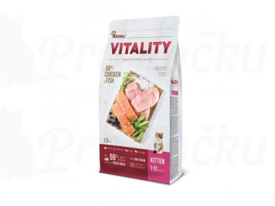 Akinu VITALITY Kuřecí a ryba granule pro koťata 1,5 kg