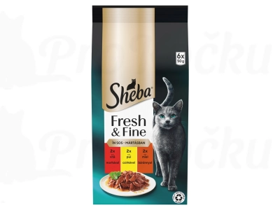 Sheba fresh & fine v omáčce hovězí-kuřecí-jehněčí