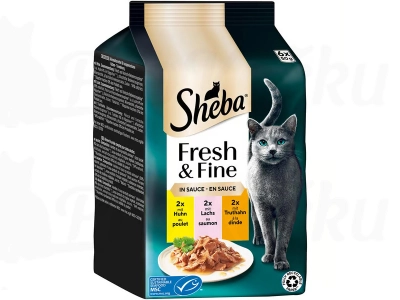 Sheba fresh & fine v omáčce kuře-losos-krůta